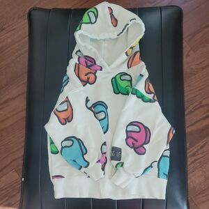 Zara White Hoodie with Among Us Design